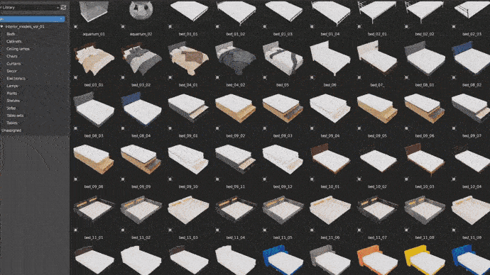 Interior Models Blender