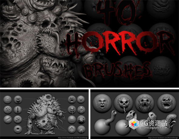 40 horror brushes