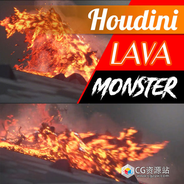 houdini snake lava monster project
